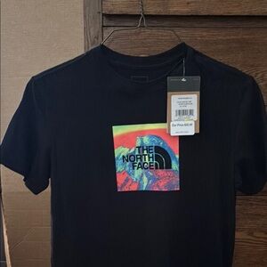 The North Face Black Short Sleeve Tee Vibrant Graphic